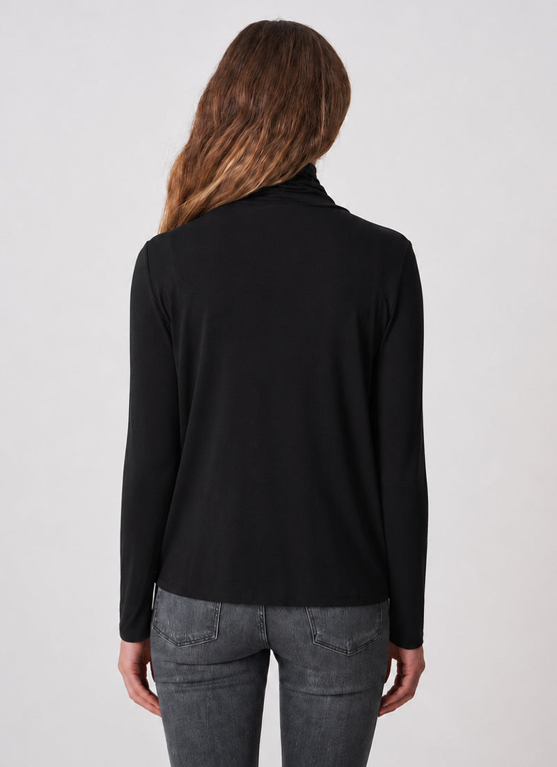 Turtleneck Knit Long Sleeve T-Shirt by Smythe at Andrews