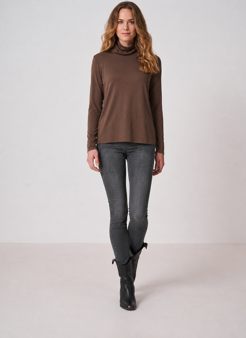  Turtleneck Knit Long Sleeve T-Shirt by Smythe at Andrews 