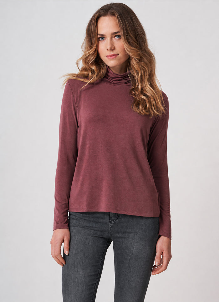  Turtleneck Knit Long Sleeve T-Shirt by Smythe at Andrews 