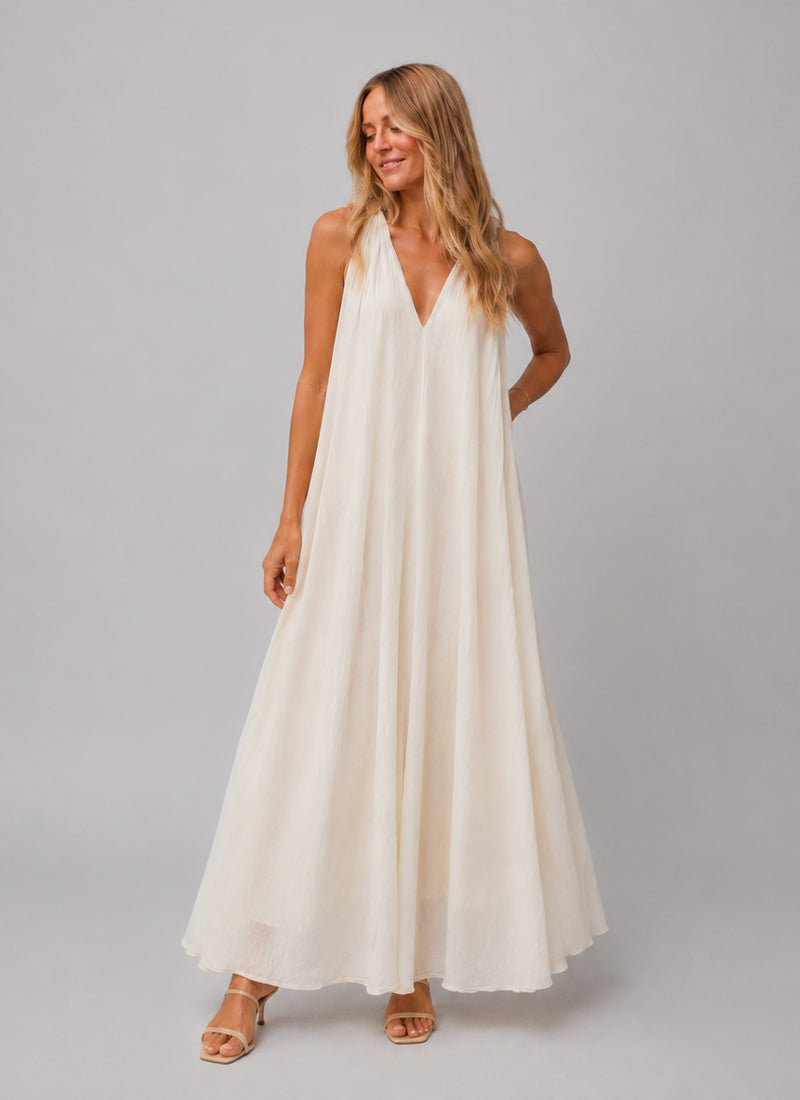 Twist Neck Maxi Dress