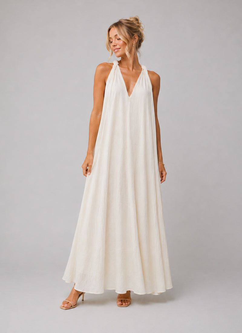 Twist Neck Maxi Dress