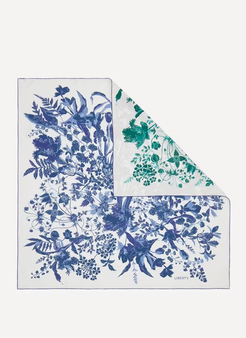 Unas Blooms Reversible Silk Scarf