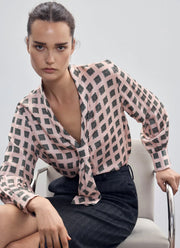 SMYTHE V-Necktie Blouse