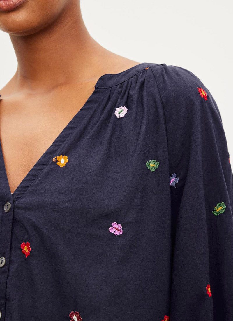 Velvet Aretha Novelty Embroidery Top