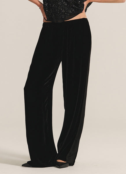 Velvet & Satin Mix Media Pant by Velvet | Andrews