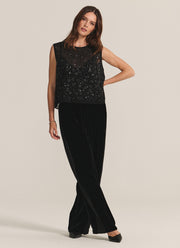 Velvet & Satin Mix Media Pant by Velvet at Andrews