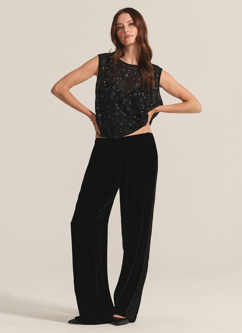 Velvet & Satin Mix Media Pant by Velvet at Andrews