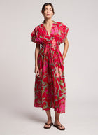Velvet Leilani Printed Rose Vines Dress
