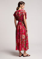 Velvet Leilani Printed Rose Vines Dress