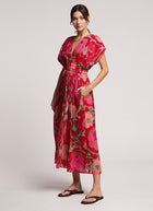 Velvet Leilani Printed Rose Vines Dress