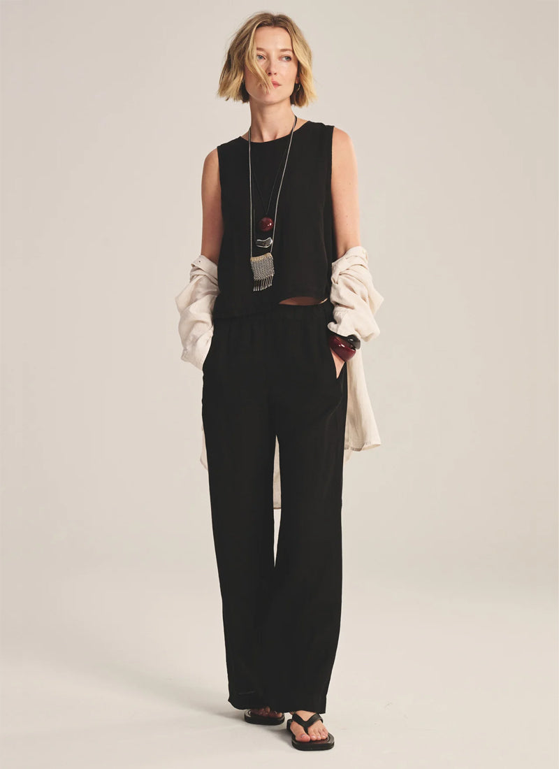Velvet Maxine Woven Linen Top