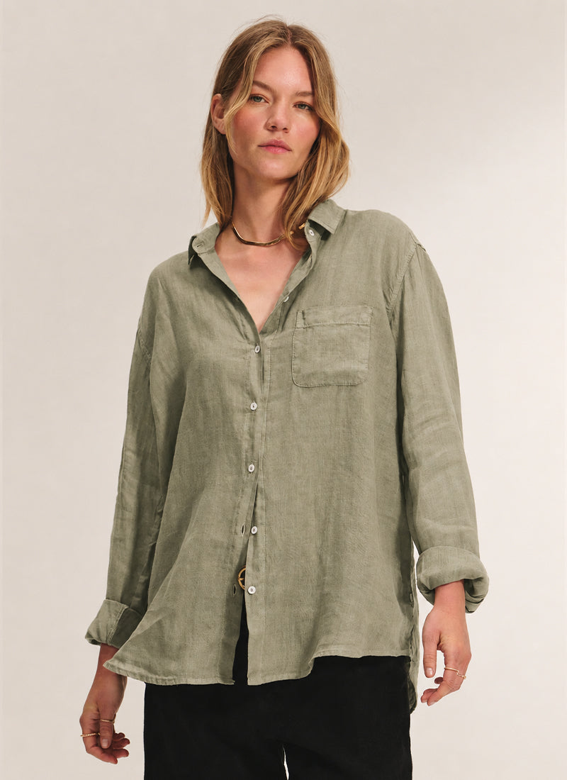 Mulholland Woven Linen Top by Velvet