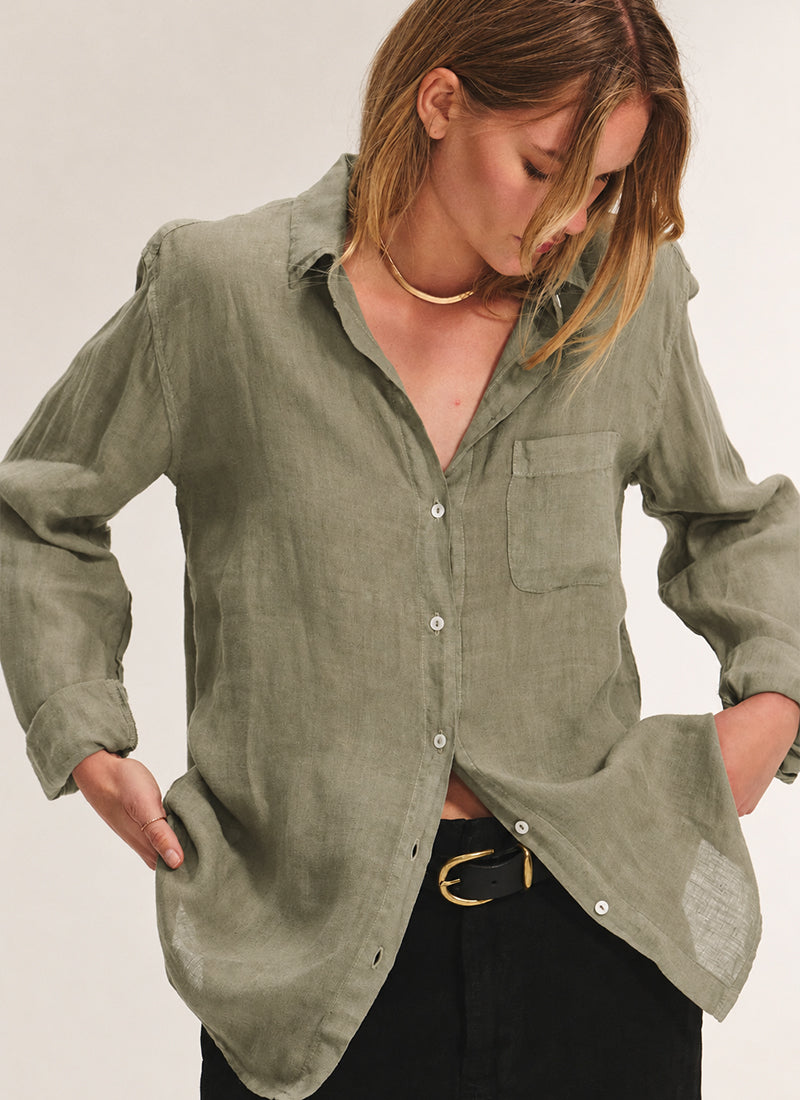 Mulholland Woven Linen Top by Velvet