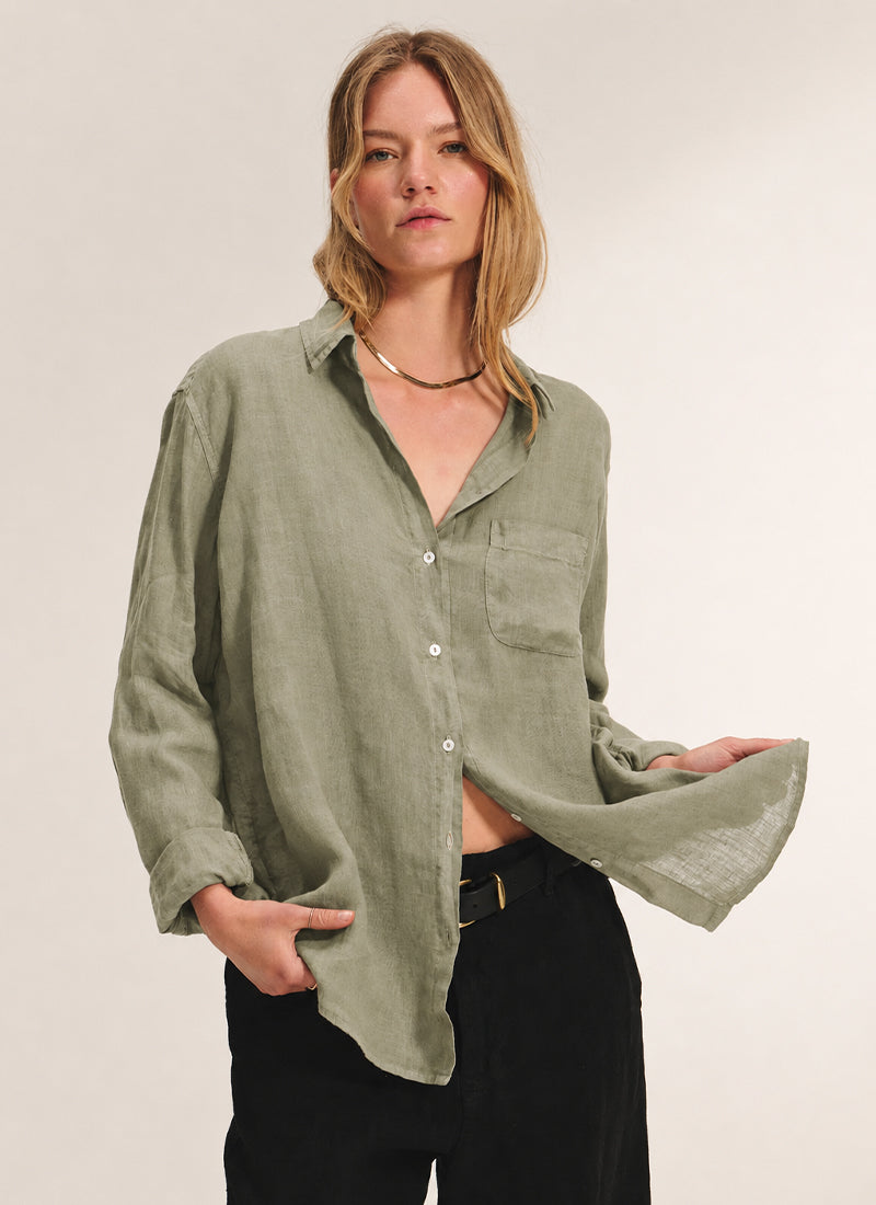 Mulholland Woven Linen Top by Velvet