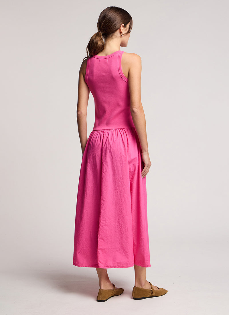 Romilly Rib & Poplin Dress by Velvet