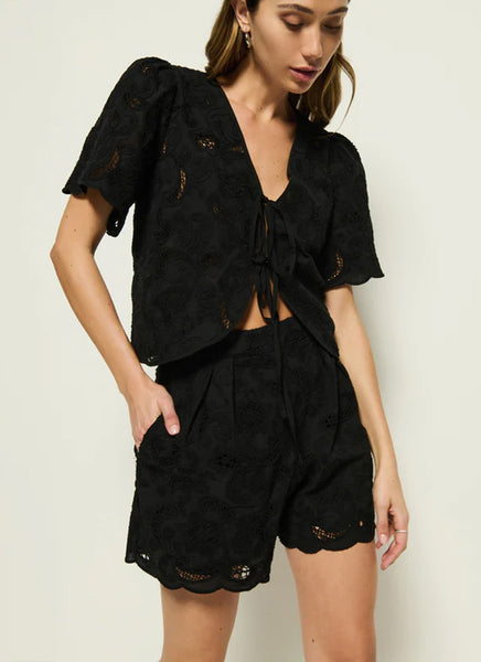 louren ローレンback tie stand collar tops louren back tie stand collar tops