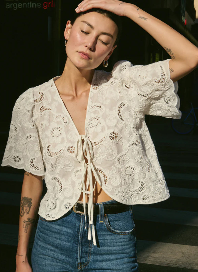 Rosalyn Tie Front Top