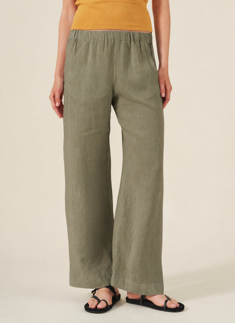 Velvet Stephanie Woven Linen Pants