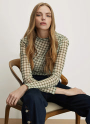 Nuvina Plaid Top