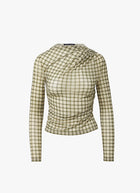 Nuvina Plaid Top