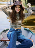 Nuvina Plaid Top