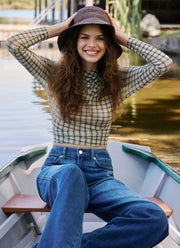 Nuvina Plaid Top