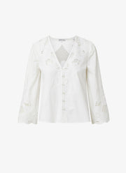 Veronica Beard Suniva Embroidered Shirt