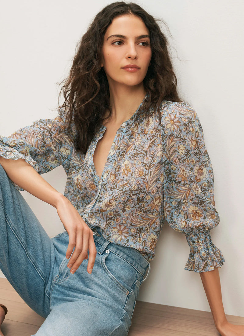 VERONICA BEARD 3/4 Sleeve Ashlynn Blouse