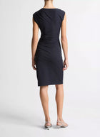 Vince Cotton Twist-Drape Dress