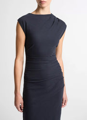 Vince Cotton Twist-Drape Dress