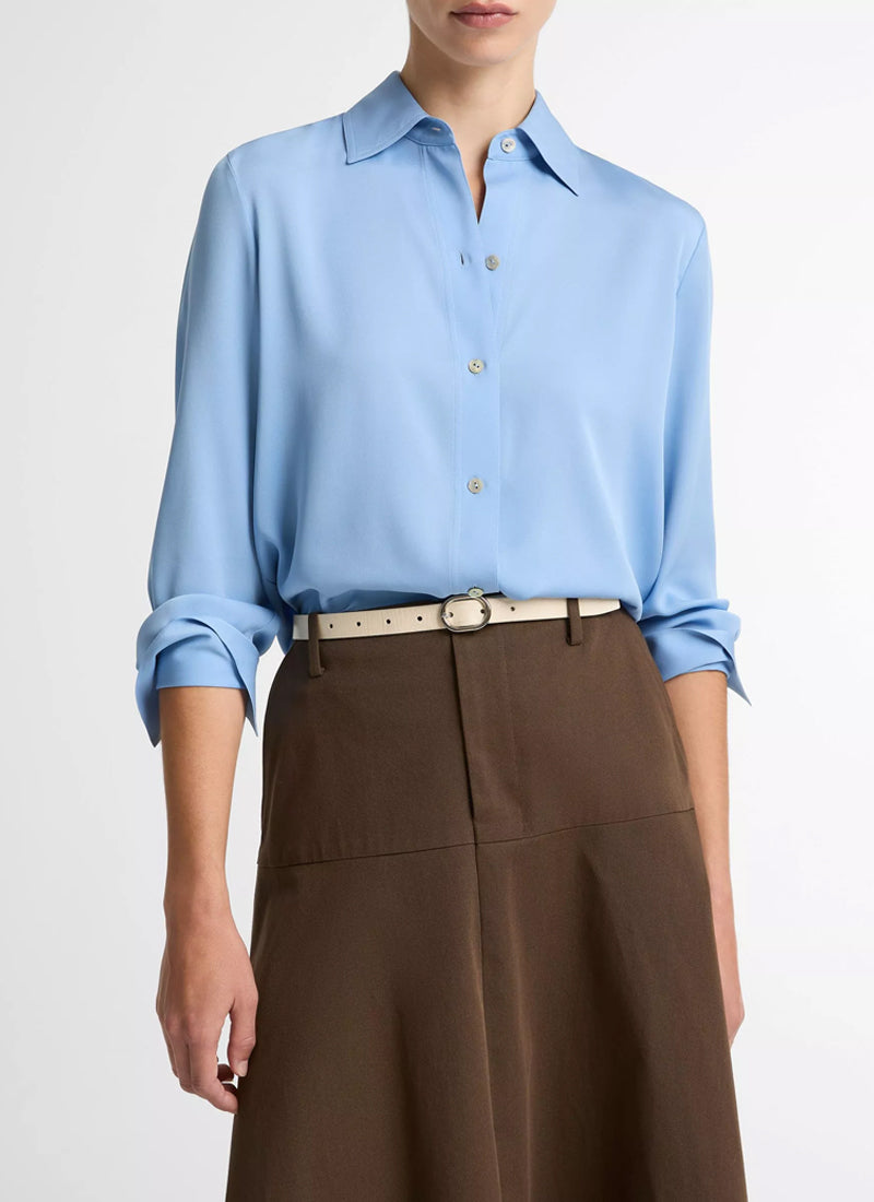 Long Sleeve Button Down Blouse by Vince at Andrews