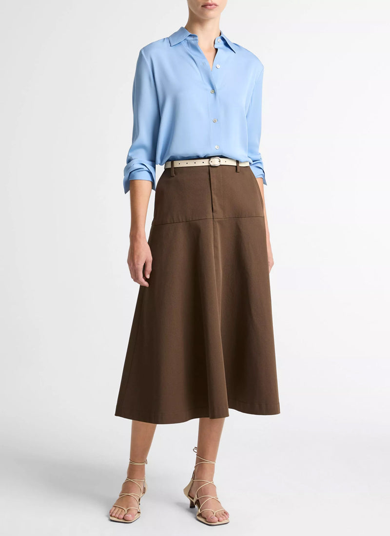Vince Long Sleeve Button Down Blouse