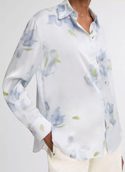 Vince Petal Blur Silk Relaxed Shirt