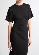 Vince Short Sleeve Side Rouche Dress