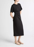 Vince Short Sleeve Side Rouche Dress