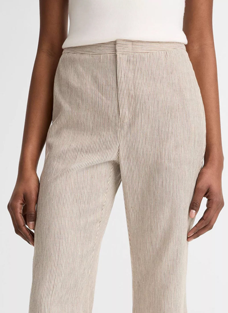 Vince Low Rise Ticking Striped Crop Flare Trouser