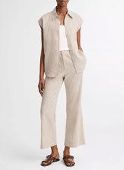 Vince Low Rise Ticking Striped Crop Flare Trouser