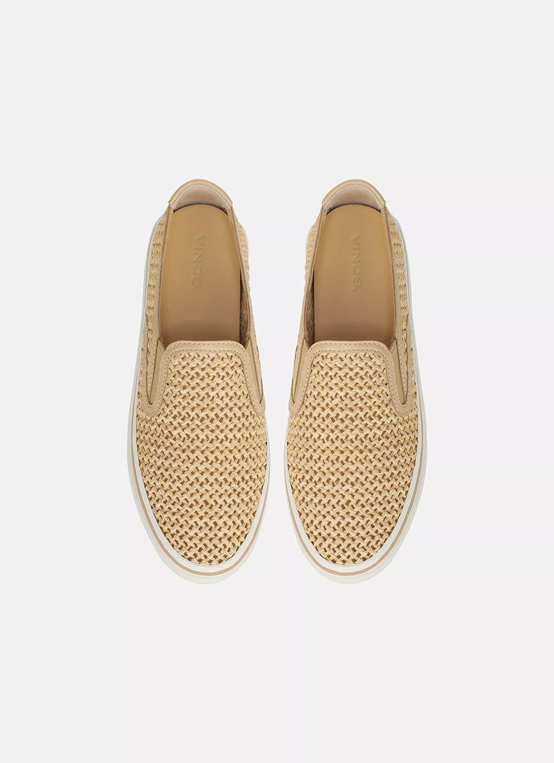 Vince Blair Slip On Raffia Sneaker