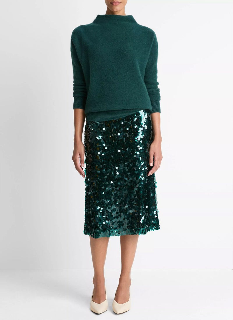  Boiled Cashmere Funnel Neck by Vince at Andrews 