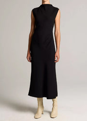 Draped Crepe Funnel-Neck Dress by Vince at Andrews