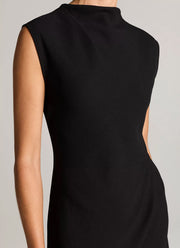 Draped Crepe Funnel-Neck Dress by Vince at Andrews
