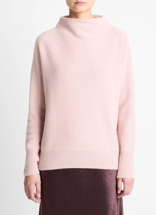 Boiled Cashmere Funnel Neck Pullover