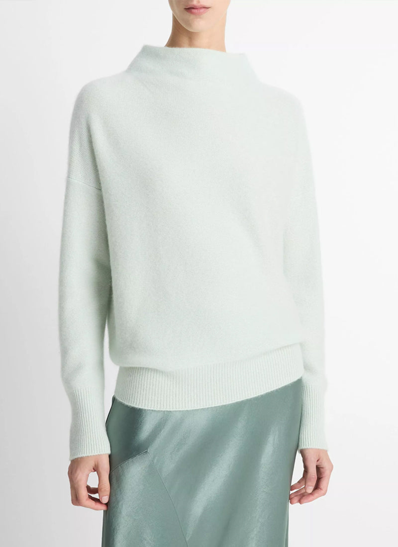 Boiled Cashmere Funnel Neck Pullover