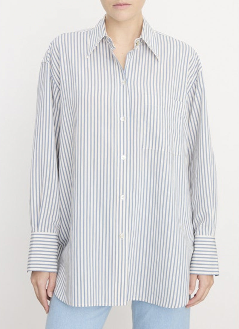 Vince Furrow Stripe Button Down Shirt