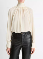 Gathered Neck Blouse by Vince at Andrews