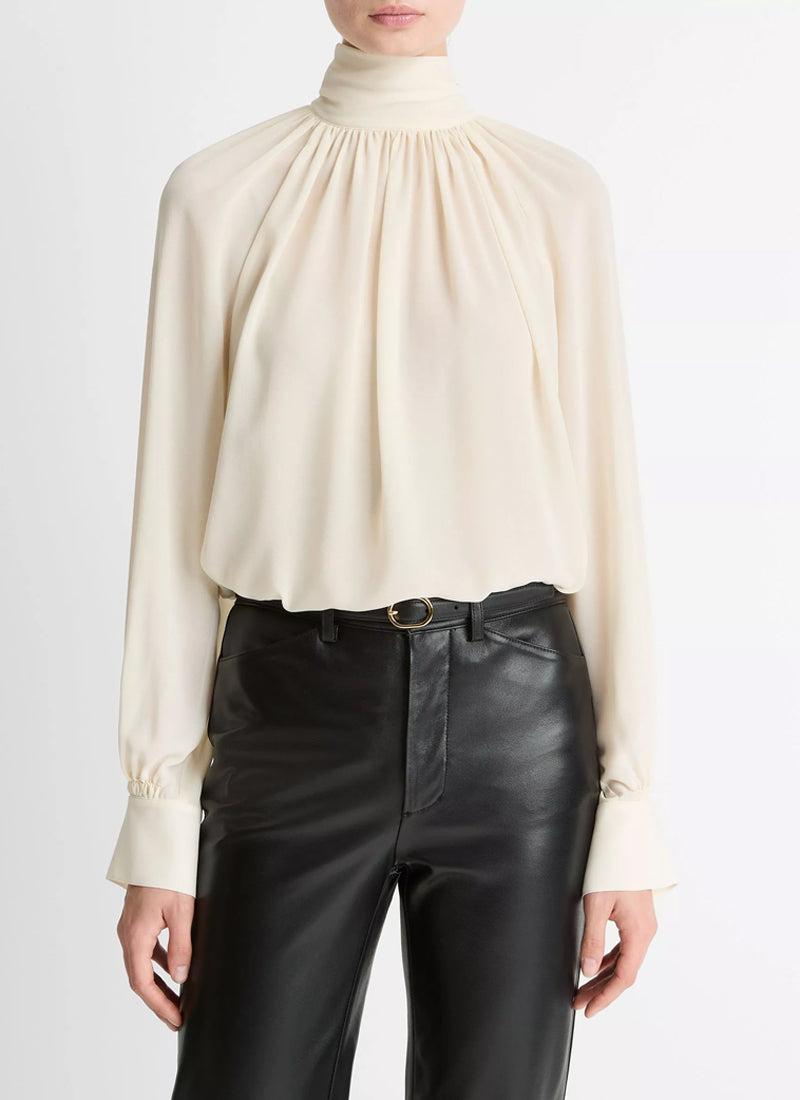 Gathered Neck Blouse by Vince at Andrews