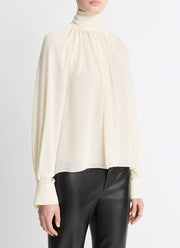 Gathered Neck Blouse by Vince at Andrews