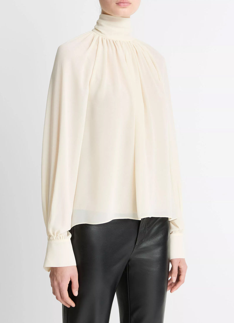 Gathered Neck Blouse by Vince at Andrews