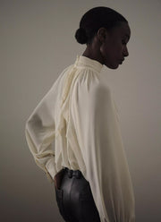 Gathered Neck Blouse by Vince at Andrews