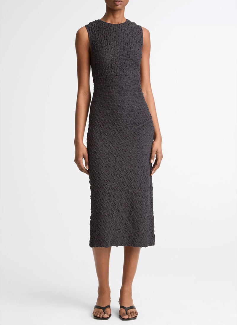 Smocked Side Drape Dress